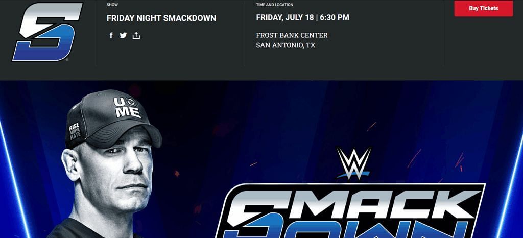 Screenshot from wwe.com